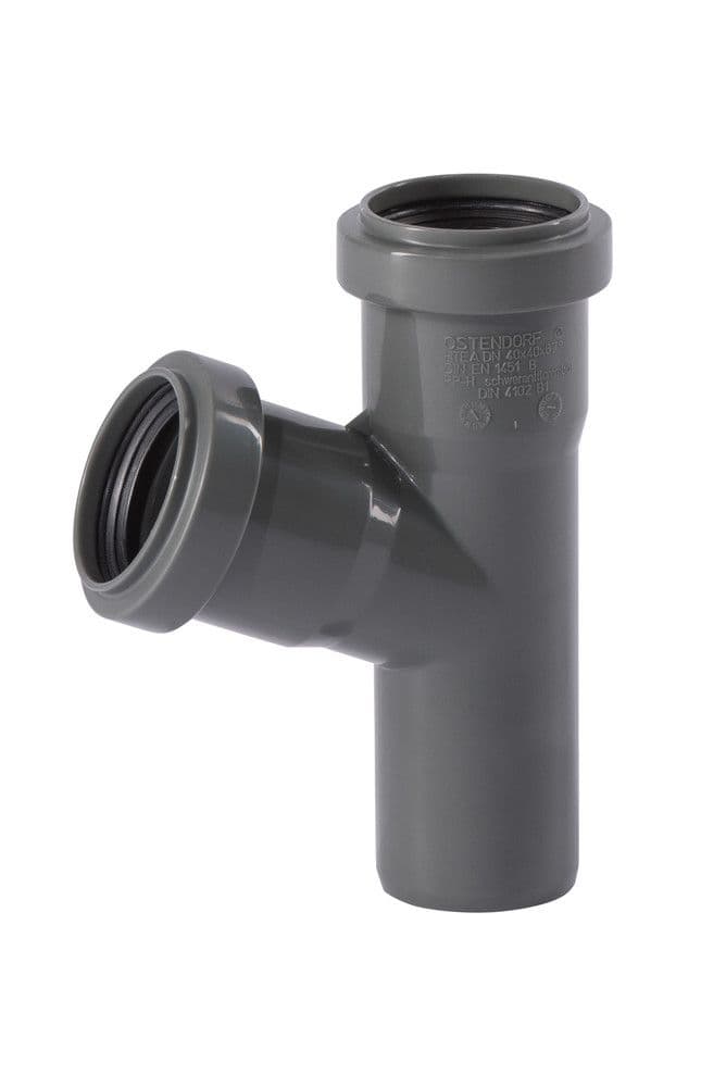 Ostendorf Kunststoffe HT-Safe EA té 67° polypropylène D 110 mm gris vue 1