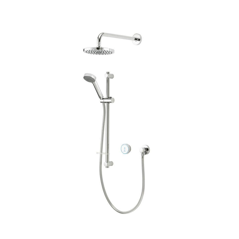 Aqualisa Quartz Blue modèle encastrable avec douchette et douche de pluie murale vue 1