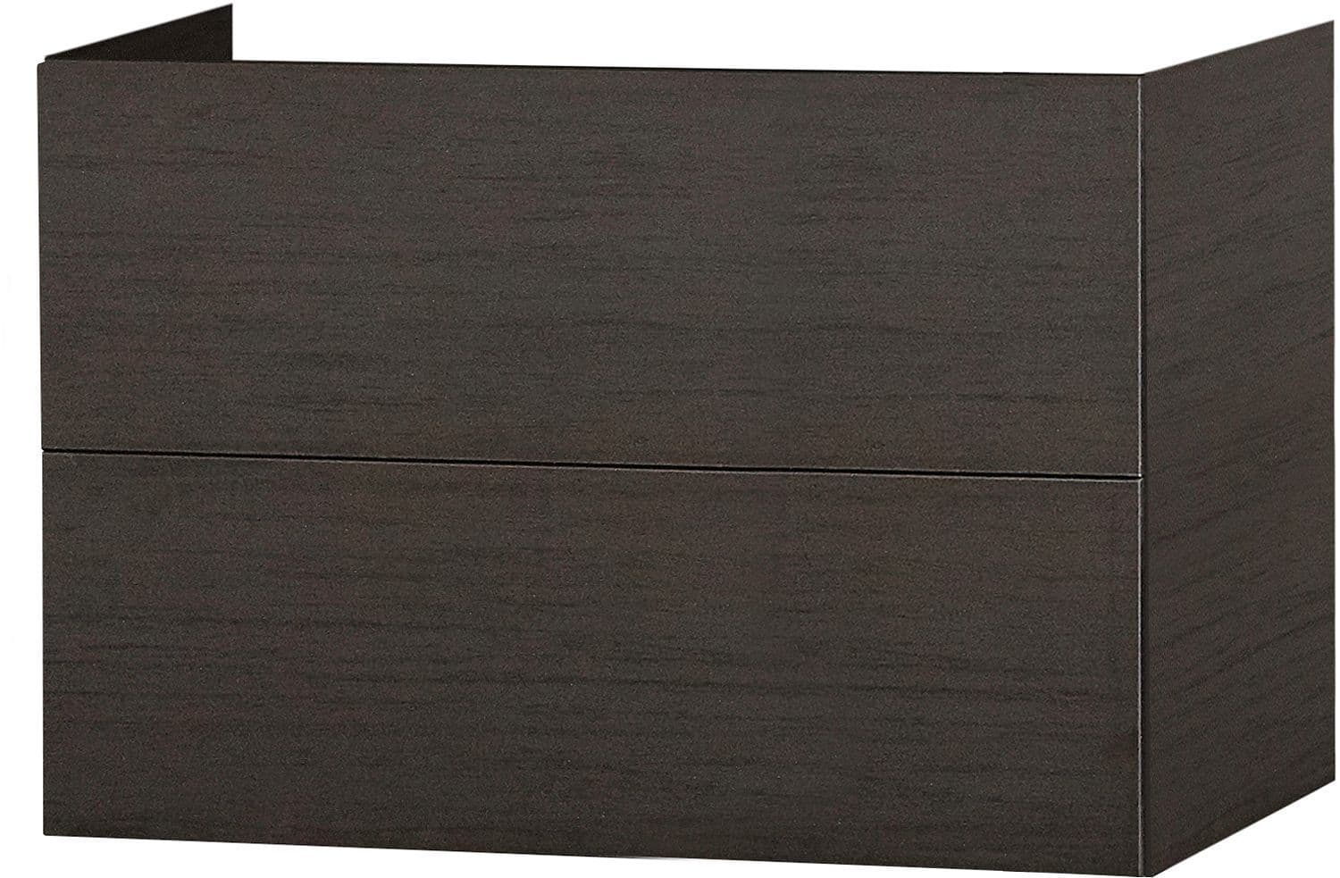 SOUS MEUBLE 2 TIROIR 80CM PUSH-OPEN WENGE vue 1