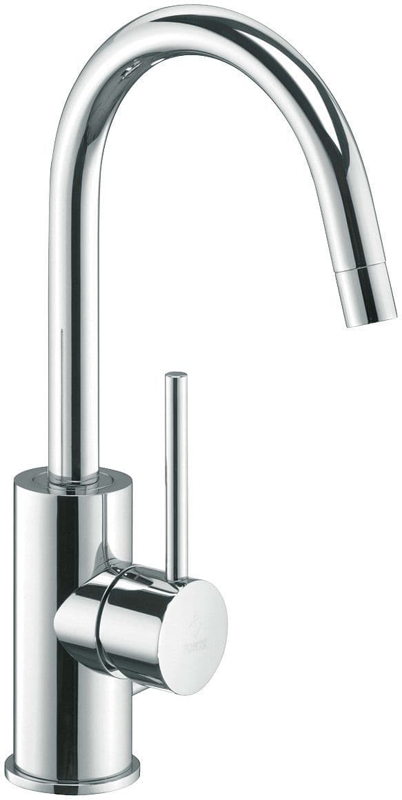 MITIGEUR LAVABO NORDICA SOFT BEC HAUT COUDE VIDAGE AUTOMATIQUE CHROME BY PAFFONI vue 1