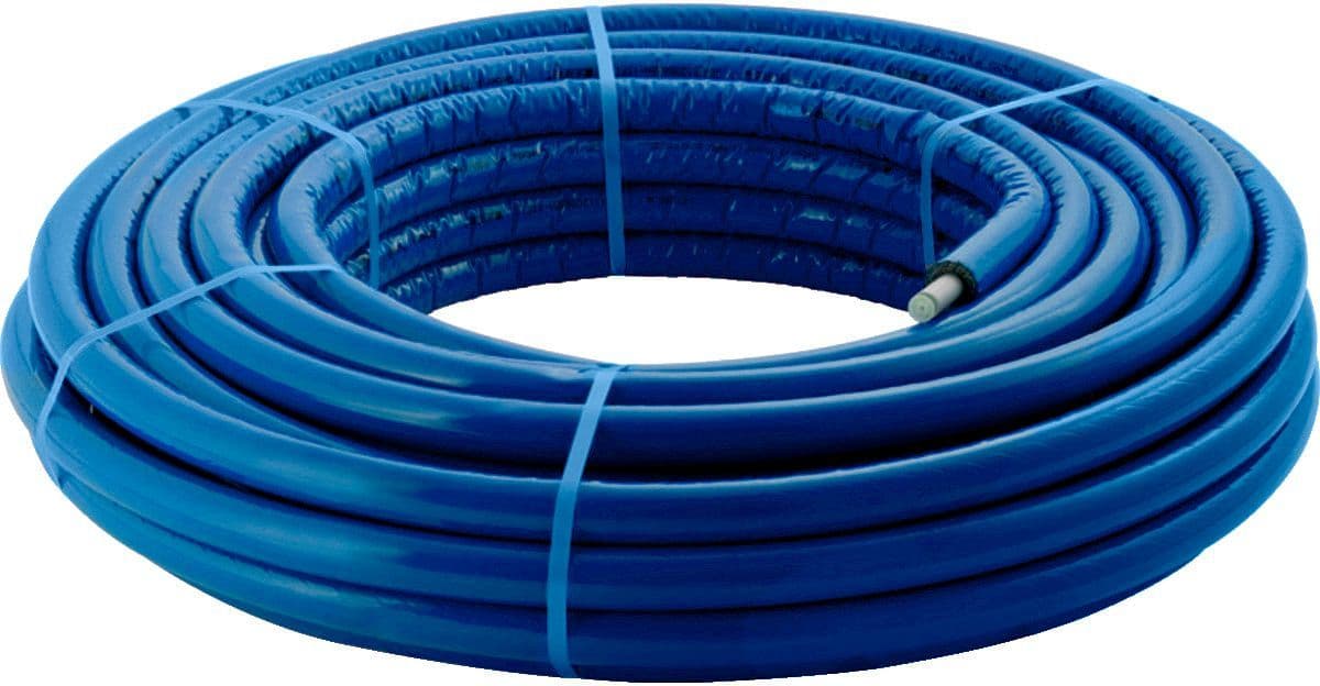 TUBE MULTICOUCHE + ISOLATION 6MM GEBERIT 20X2MM BLEU ROULEAU 50M FLOWFIT GEBERIT vue 1