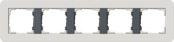 Cadre de finition Gira E3 Soft-Touch Gris clair avec cadre de support Anthracite Soft-Touch Gris vue 1