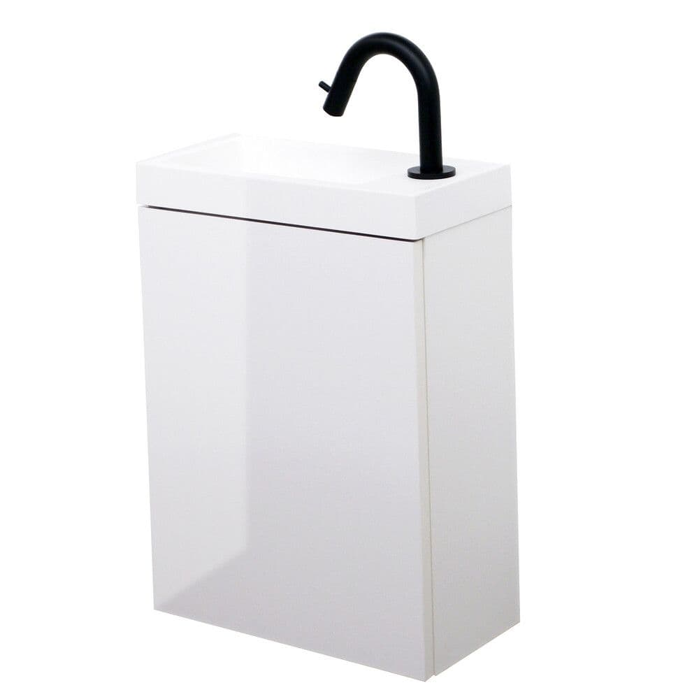 Van Marcke Mano meuble vestiaire 1 porte sans poignée 20x40x50cm blanc brillant vue 1