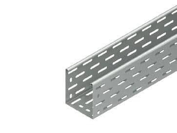 Chemin de câble + éclisse en U, longueur = 3m, épaisseur = 1mm, sendzimir 110 x 400 x 3000mm vue 1