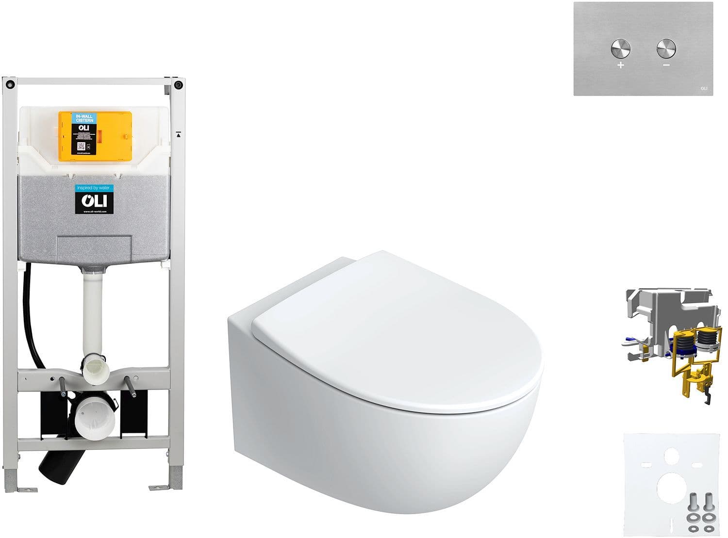WALLFIX OLI WC SUSPENDU ITALY CATALANO BLINK INOX vue 1