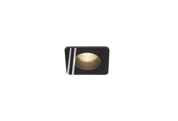 Patta - I plafonnier encastré, carré, Noir mat, 9W 38°, 3000K, driver inclus vue 1