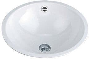 VASQUE A ENCASTRER EB.K325 DIAMETRE 325MM SANS PLAGE ROBINET +TROP-PLEIN BLANC vue 1