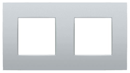 Plaque de recouvrement double avec un entraxe de 71 mm, couleur Niko Intense sterling coated vue 1