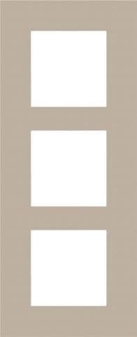 Plaque triple verticale entraxe 60mm Champagne vue 1