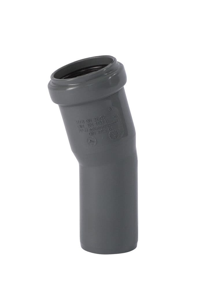 Ostendorf Kunststoffe HT-Safe B coude 15° PP D 40 mm gris vue 1