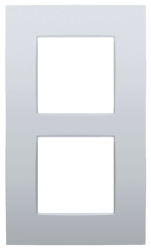 Plaque de recouvrement double, entraxe de 60 mm, verticale, couleur Niko Intense sterling coated vue 1