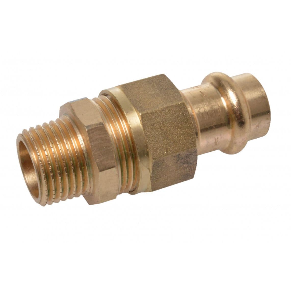 988627854 BR raccord à visser, vierge, 22 mm x 1" M, à joint plat, 1 manchon, (P4331g) vue 1
