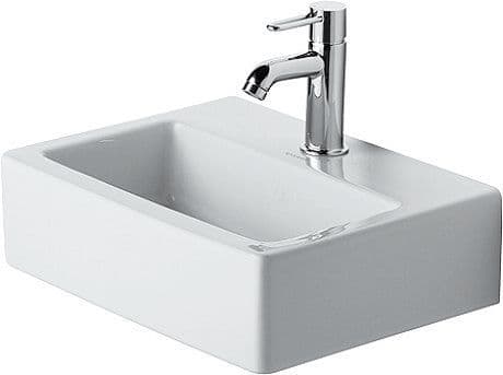 LAVE-MAINS APPARENT VERO DURAVIT 45CM + TROU ROBINET BLANC vue 1