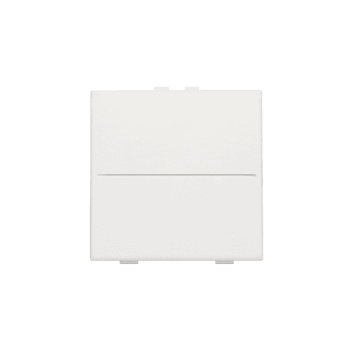 Touche simple pour interrupteur sans fil ou bouton-poussoir à deux boutons de commande, couleur white vue 1