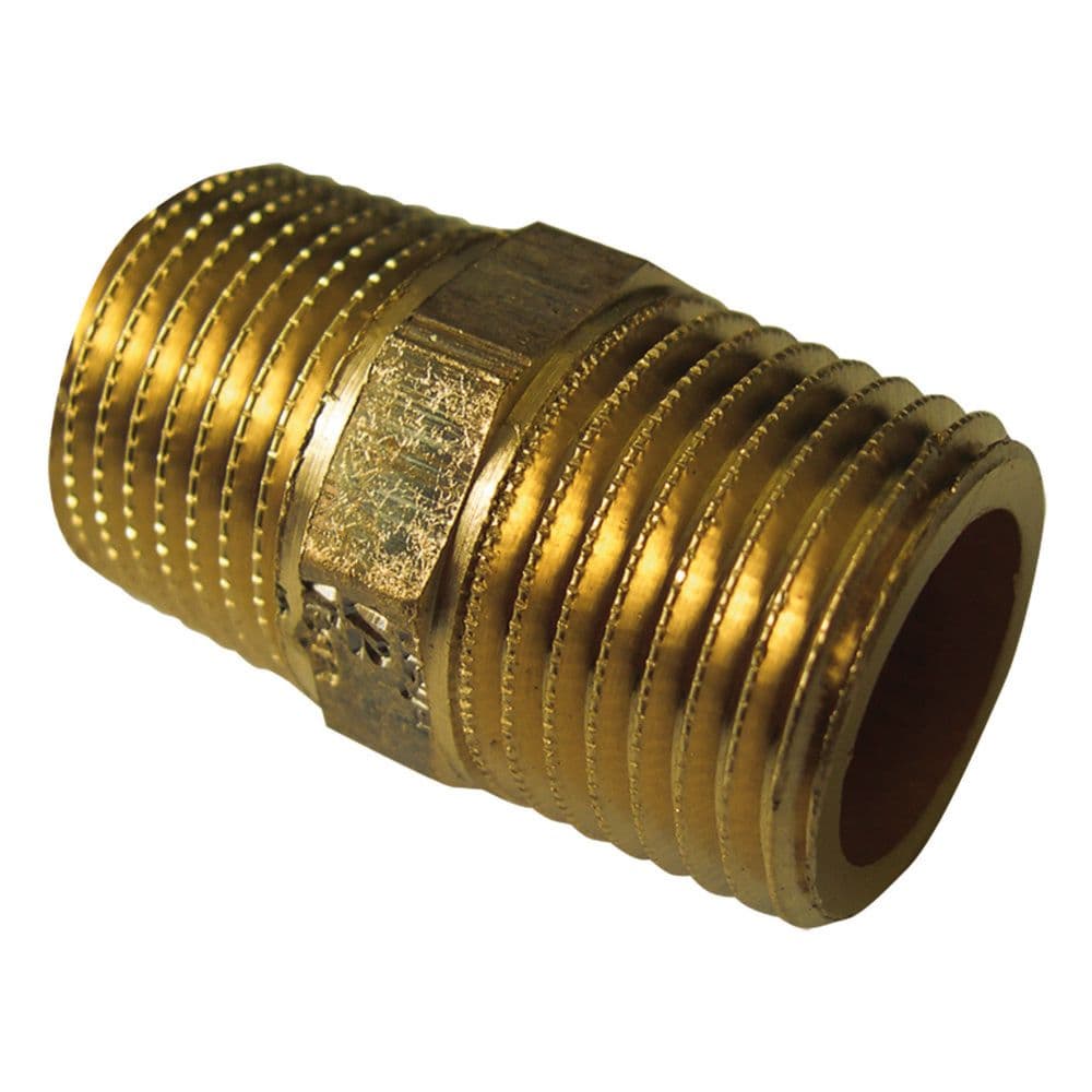 Viega mamelon double bronze 4/4"MM vue 1