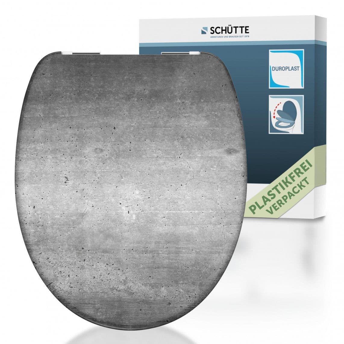 82155 abattant WC en Duroplast INDUSTRIAL GREY, avec frein de chute vue 1