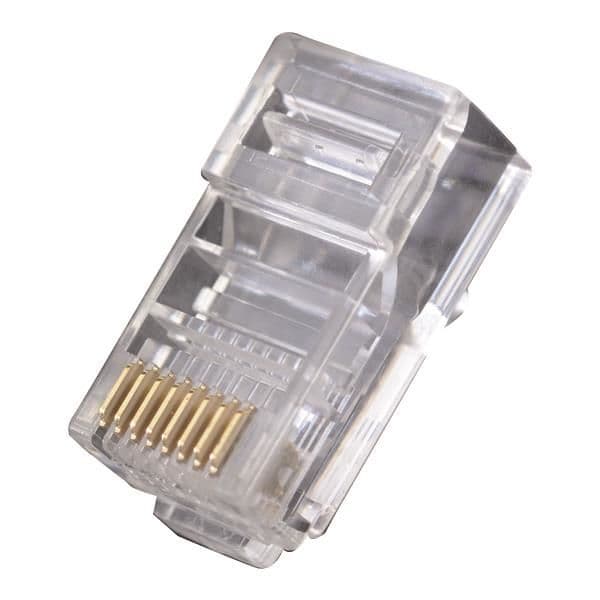 Connecteur UTP cat6 non blindé RJ45 8P / 8C vue 1