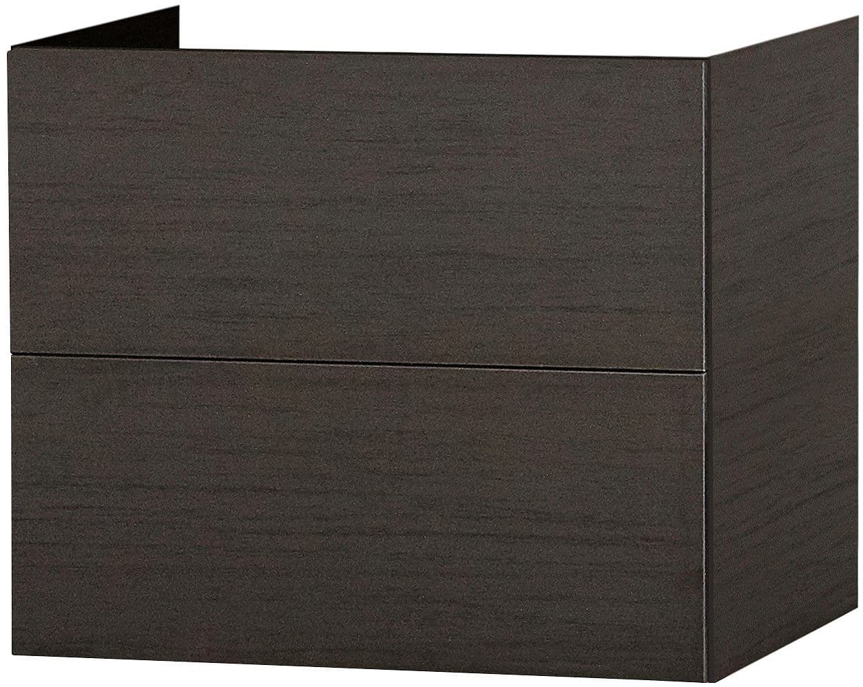 SOUS MEUBLE 2 TIROIR 70CM PUSH-OPEN WENGE vue 1