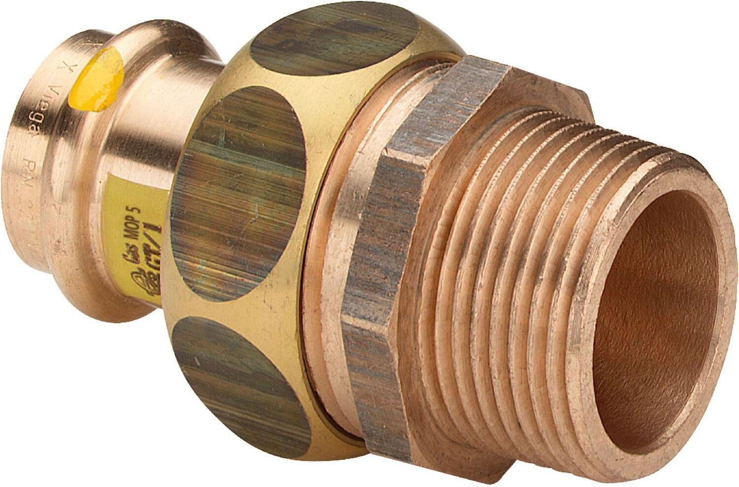 RACCORD UNION 28MM 4/4"M PROFIPRESS GAZ VIEGA vue 1