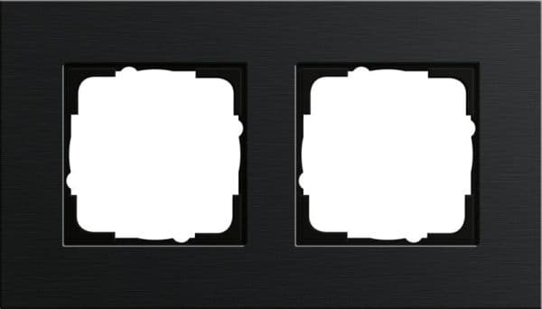 Cadre de finition Gira Esprit Aluminium Noir (anodisé) - Aluminium anodisé vue 1