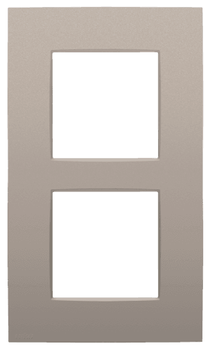 Plaque de recouvrement double, entraxe de 60 mm, verticale, couleur Niko Intense bronze coated vue 1