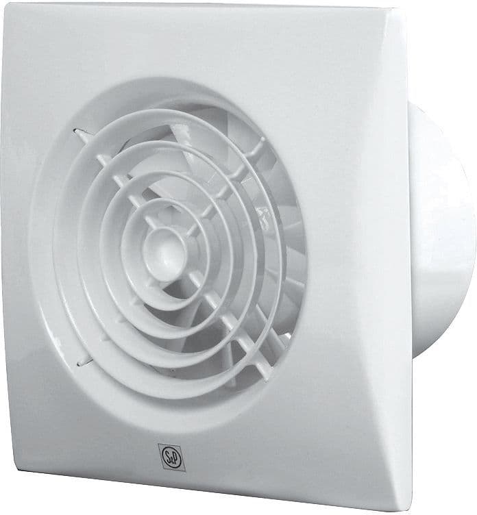 VENTILATEUR SALLE DE BAINS + HYGROSTAT SILENT-100 CHZ 12V S&P vue 1
