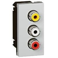 Prise 3 RCA Alu Mosaic vue 1