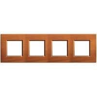 LivingLight - plaque rectangulaire 4 x 2 modules 71mm Cerisier américain vue 1