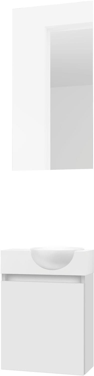 LAVE-MAINS FORM MINI QUO DROIT/ 1 PORT/MIROIR POUDRE BLANC vue 1