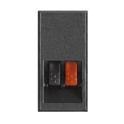 Axolute - connecteur haut parleur 1 module - sombre vue 1