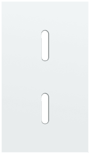 Plaque de recouvrement double, verticale 60 mm d'entraxe, pour deux fonctions de commutation simple, Niko Rocker steel white coated vue 1
