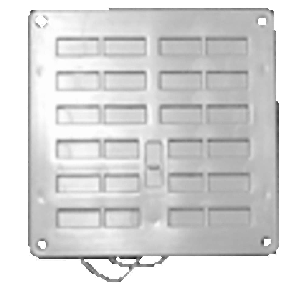 GRILLEVENT 16X16 BLC+CORDE vue 1