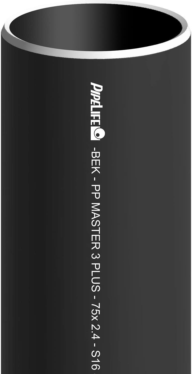 TUBE PP 75MM NOIR LONGUEUR 3M vue 1