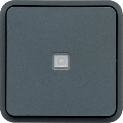 Interrupteur va & vient Cubyko à voyant témoin, Gris, 10A x - 250V, quickconnect vue 1