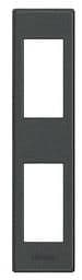 LivingLight - support plaque profilé 1 + 1 module Anthracite vue 1