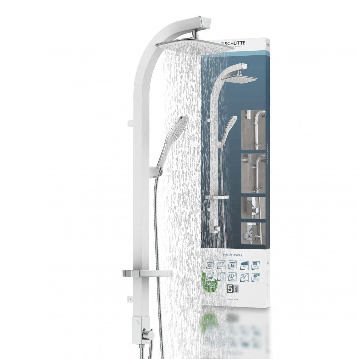 60065 MADAGASKAR Set douche de pluie, blanc/chromé vue 1
