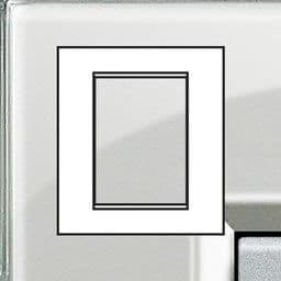 LivingLight - plaque rectangulaire 3 + 3 modules Gris givré vue 1