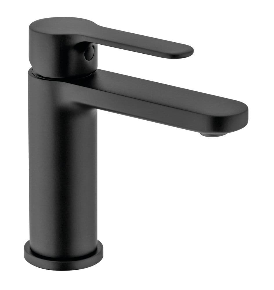 Nero levier unique mélangeur de lavabo sans vidage noir mat vue 1