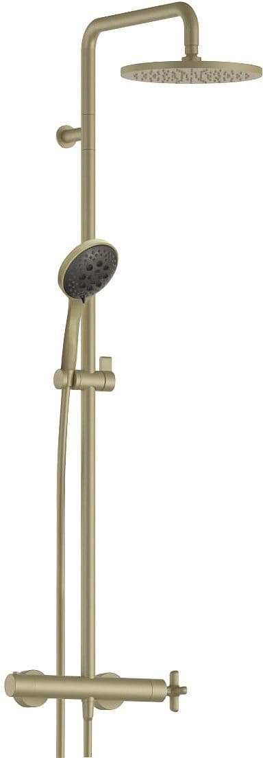 COLONNE DE DOUCHE +THERMOSTAT ICONA CLASSIC FANTINI 24CM MAT BRITISH GOLD PVD vue 1