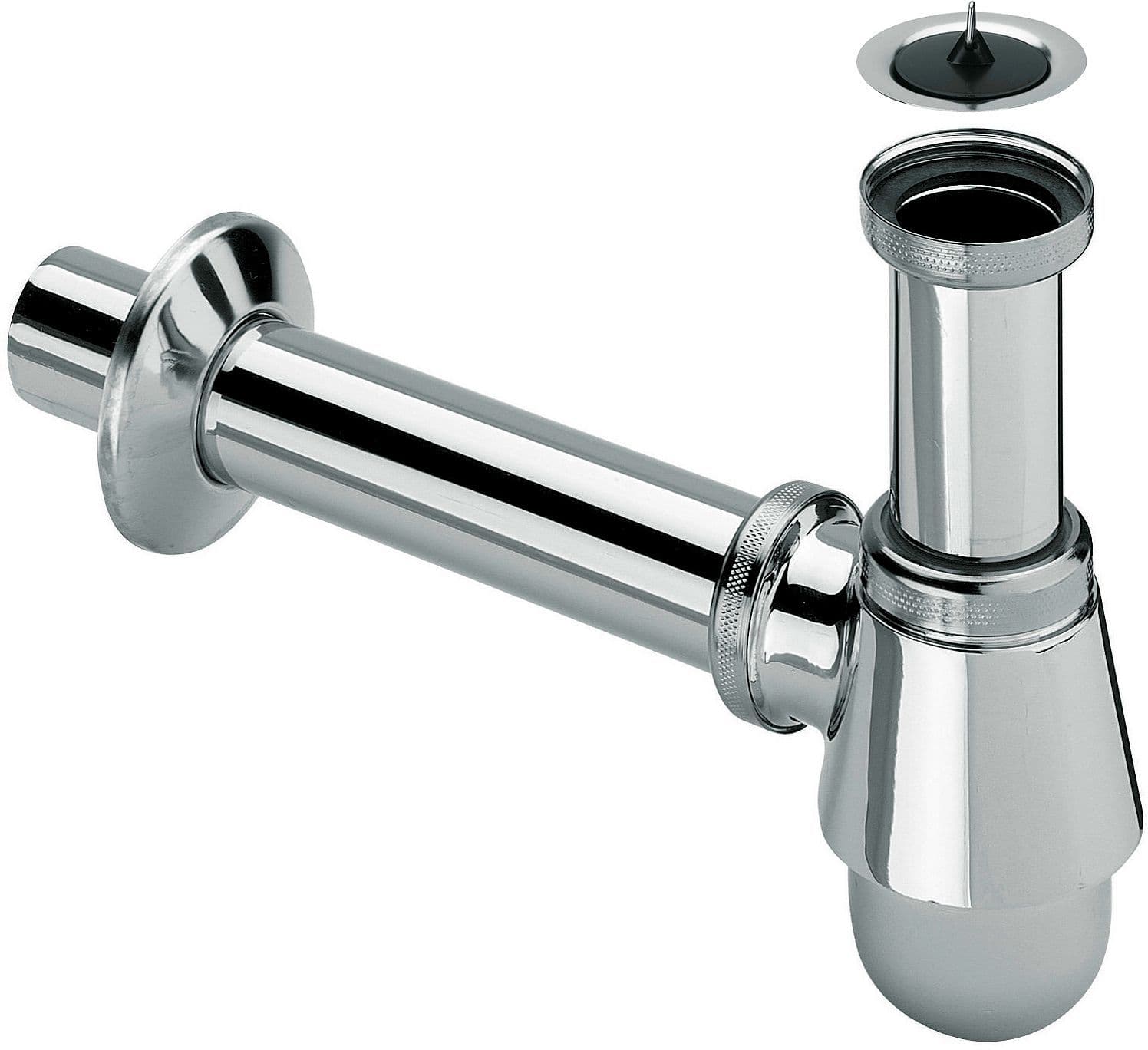 SIPHON BOUT.NORA PR BIDET+CREPINE 5/4" CHROME vue 1