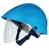 Casque électricien avec écran facial intégré bleu 52 x 64cm vue 1