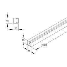 Goulotte hauteur 15 largeur 15mm longueur = 2m Brun vue 1