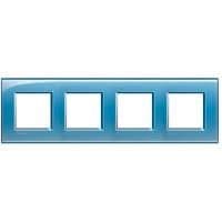 LivingLight - plaque rectangulaire 4 x 2 modules 71mm Bleu vue 1
