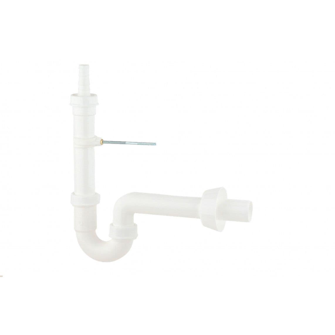 98838048 KS siphon tubulaire pour machine à laver, blanc, 1 1/2" x 40 mm, avec 3/4" Raccordement de l'appareil vue 1