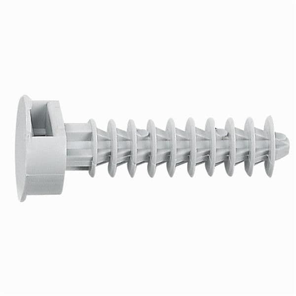 Embase à cheville - Gris - standard - pour colliers colson - perçage diamètre 8mm vue 1