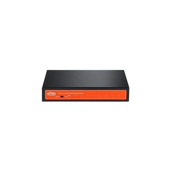 Witek 8 - port gigabit ethernet switch with Steel case vue 1