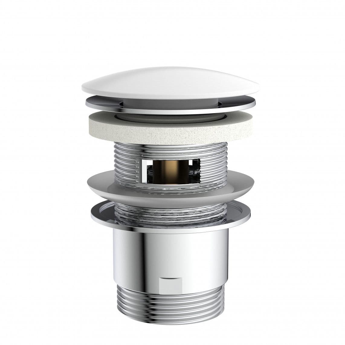 98807410 Design-vanne d'évacuation, capuchon blanc, 1 1/4? x 65 mm vue 1