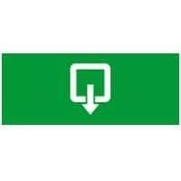 Pictogramme sortie flèche bas lumineux sécurité strio 2 / G5 / étanche vue 1