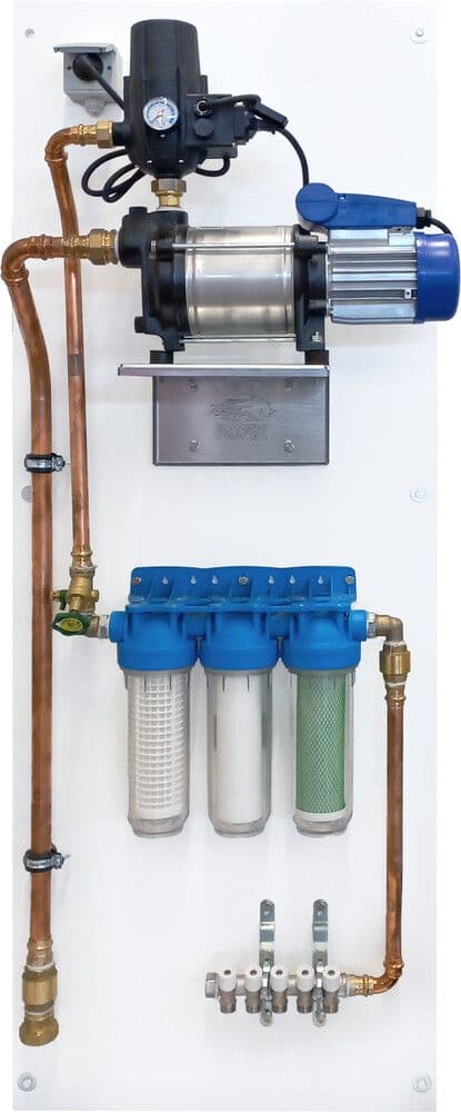 Panneau prefab pompe eau de pluie KSB filtre eau de pluie 5 circuits eau de pluie SYSTEMPEX vue 1