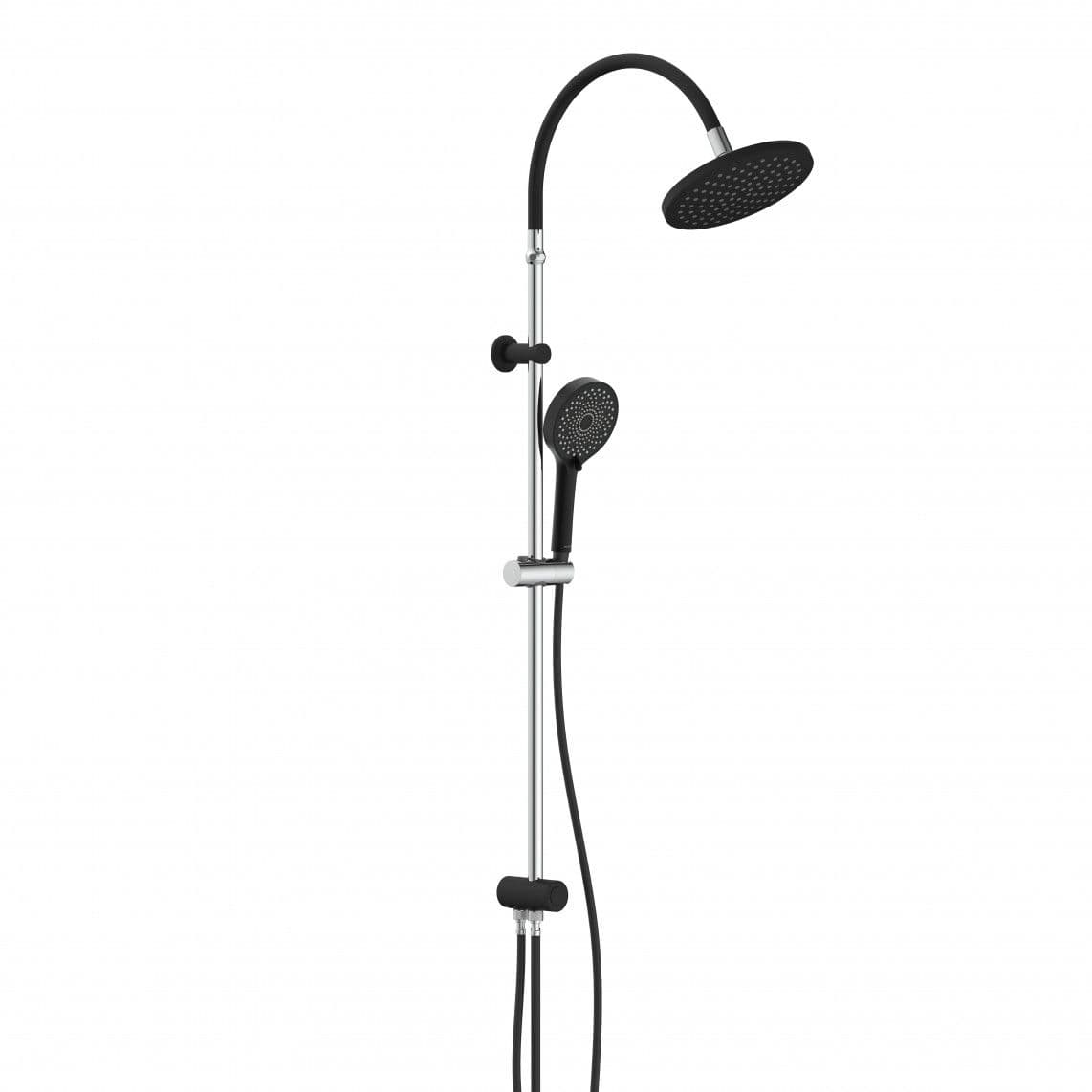 60627 MATAO RAIN set douche de pluie, chromé/noir mat vue 1